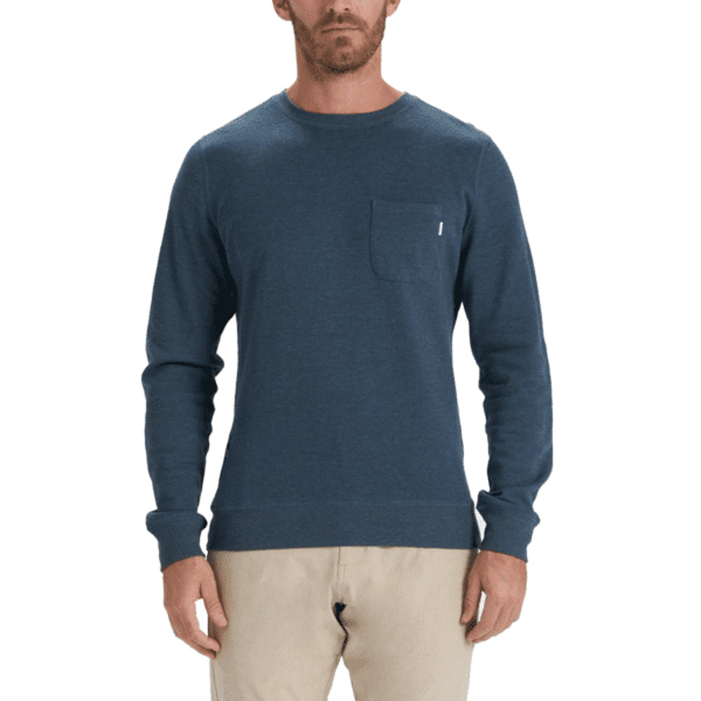 Vuori Jeffreys Pullover HTI Indigo Heather Performance Long Sleeve L A010678